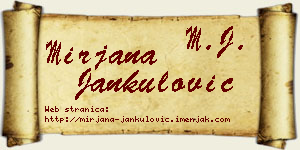 Mirjana Jankulović vizit kartica